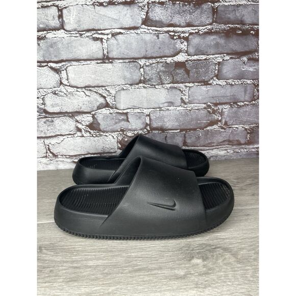 Nike Calm Slides Black Rubber Sandals Men’s Sz 10M US/43EU Women 11US FD4116-001 - Picture 3 of 16